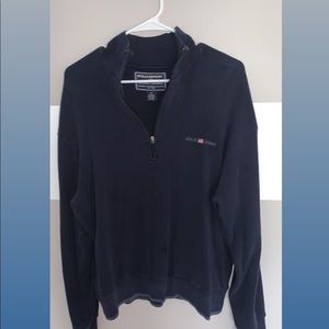 Blue Polo Sport Zip Up Pullover Sweater